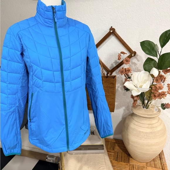 Marmot Women's Sky Blue Puffer Jacket - Picture 1 of 12
